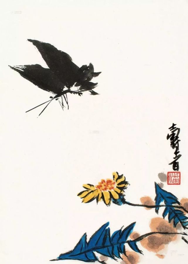 收藏!国画蝴蝶纸上来……感觉蝴蝶在动,太逼真了!
