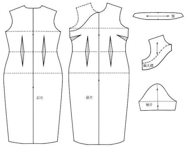 服装设计女装纸样设计制版合集女上装裤连衣裙及旗袍纸样设计