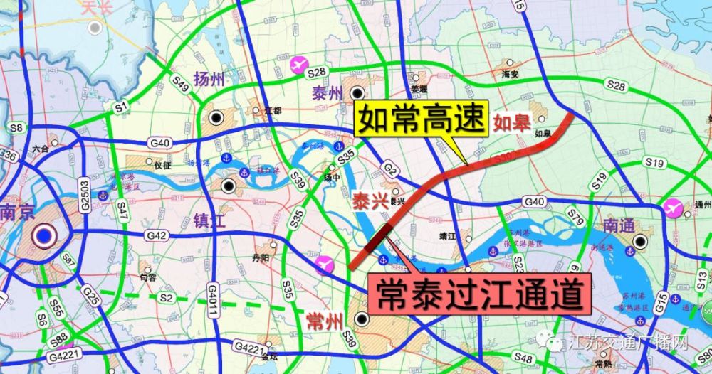 常泰长江大桥建设工期 5年半 建成通车后 常州到泰兴间可实现 半小时