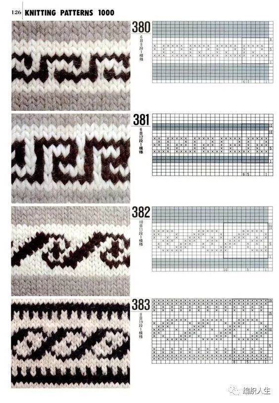 全图解版:一大波适合做毛衣底摆的提花花样来啦,快来