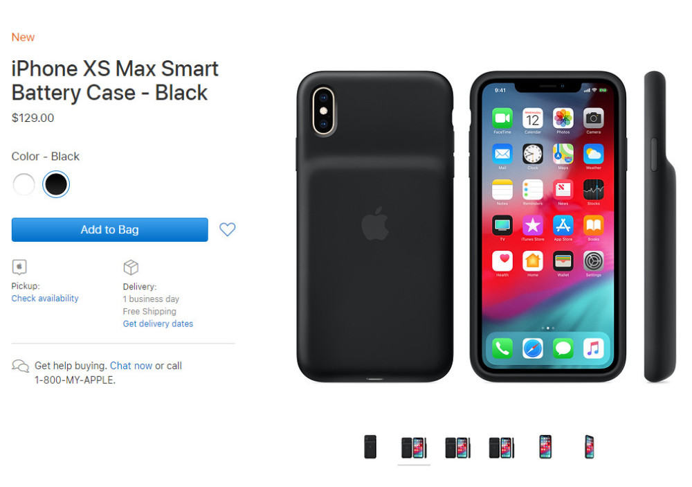 苹果上架iPhone XS Max电池套,戴套还能无线充