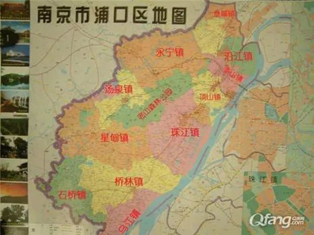 2002年合并后的南京市浦口区地图