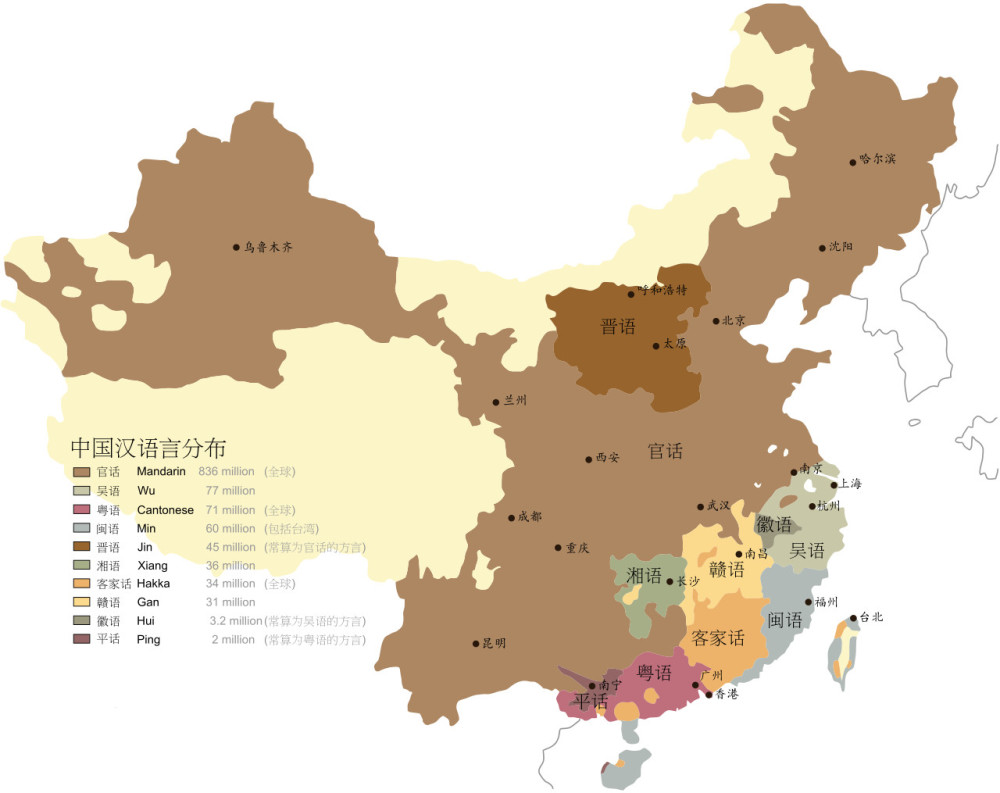 四,五台片:分布在山西省北部,陕西省北部与内蒙古西部后套地区.