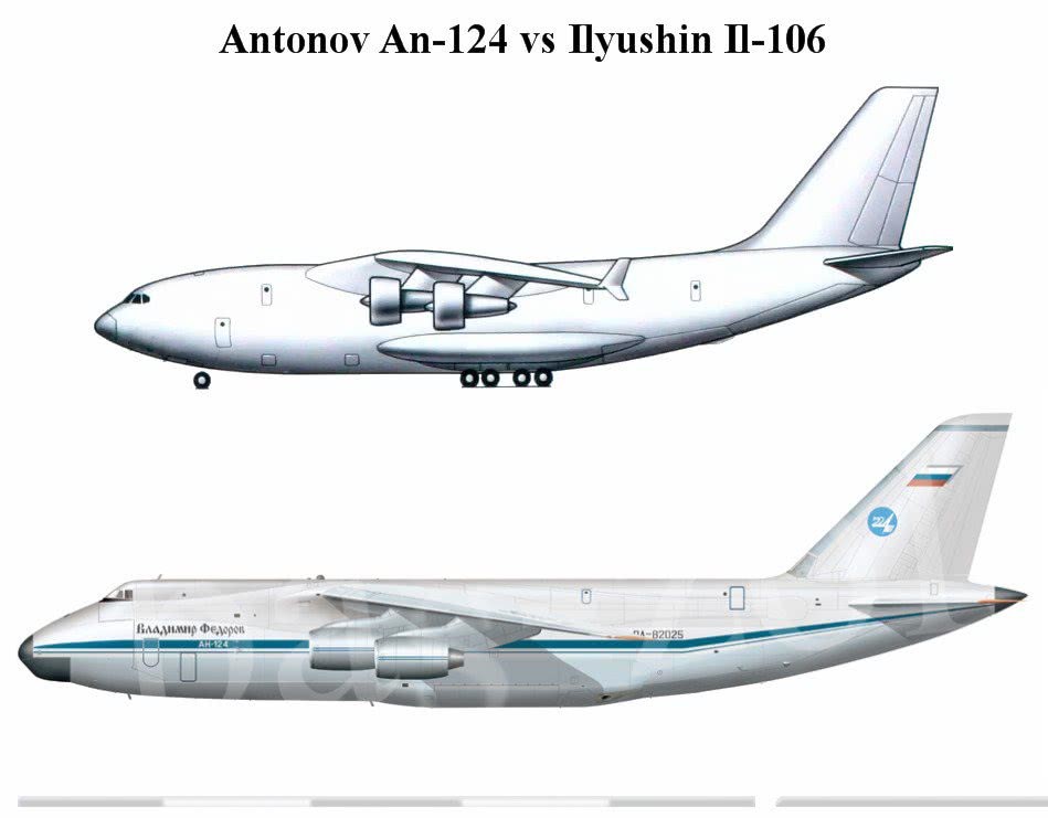 安-124重型运输机与俄罗斯全新的伊尔-106方案对比