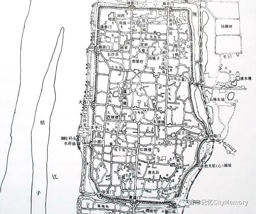 1913年长沙城图