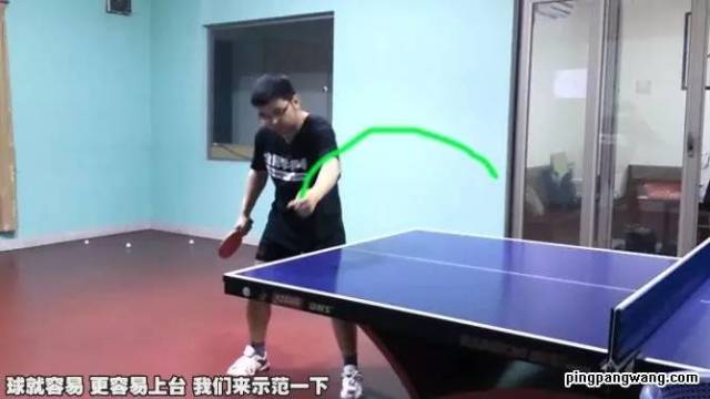 集:正手前冲弧圈球的动作要领『全民学乒乓横