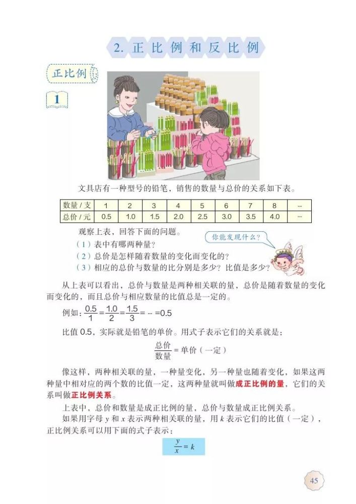 数学小学六年级下(人教版)20.第四单元《正比例》