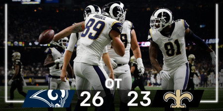 【赛事回顾】关键判罚引争议 公羊加时绝杀圣