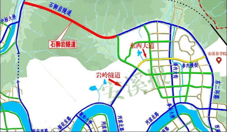 双喜临门 石狮岩隧道左洞和东西大道通车啦