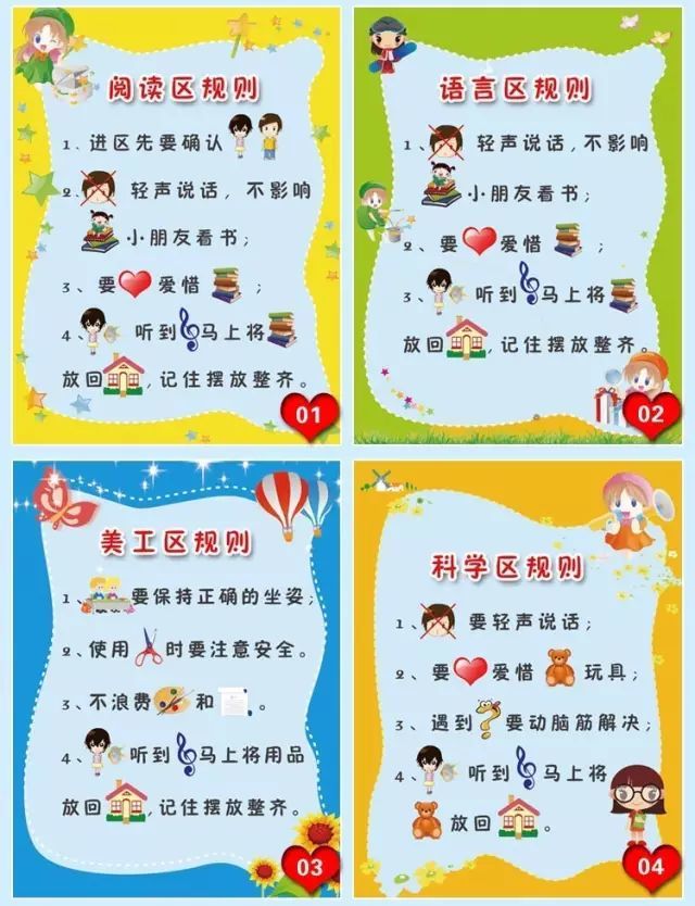 105款幼儿园活动区进区约定规则区角标识看到的幼师都收藏了