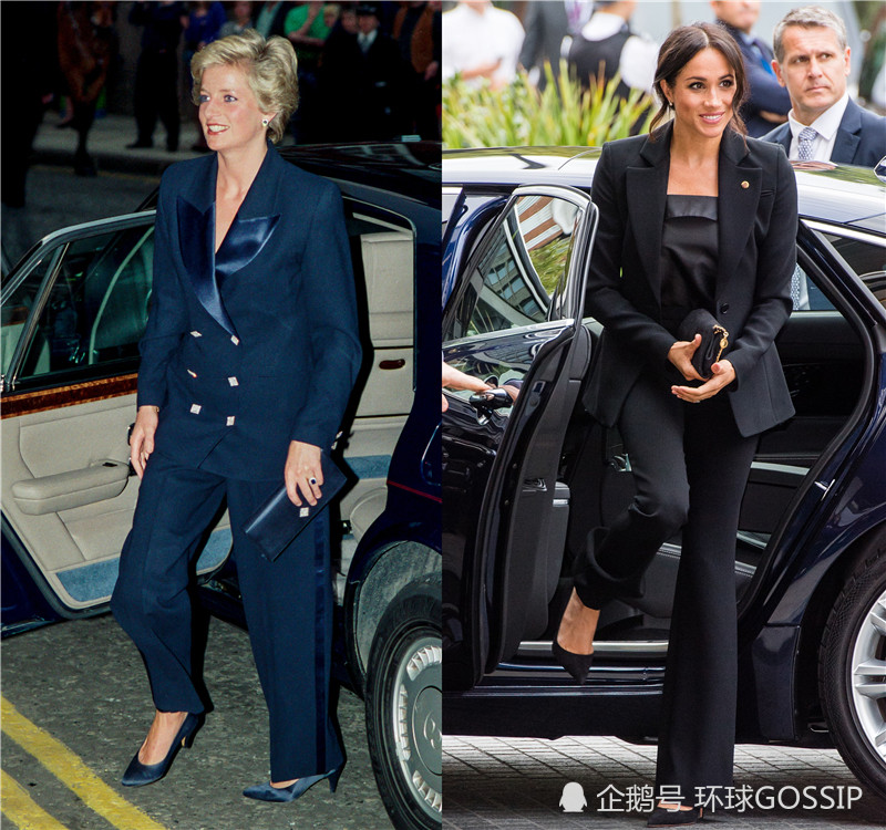 婚后16次穿相似款致敬戴安娜王妃,梅根王妃能