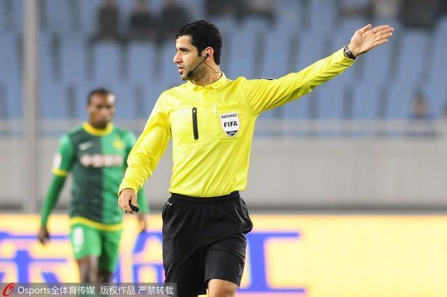 中伊战裁判出炉:曾执法中韩战 给国足4将黄牌