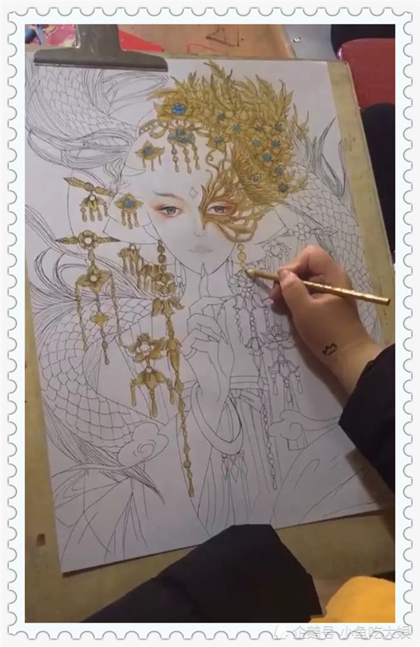 美术生画"半面妆"以为是个王者,没有想到是个超神啊!