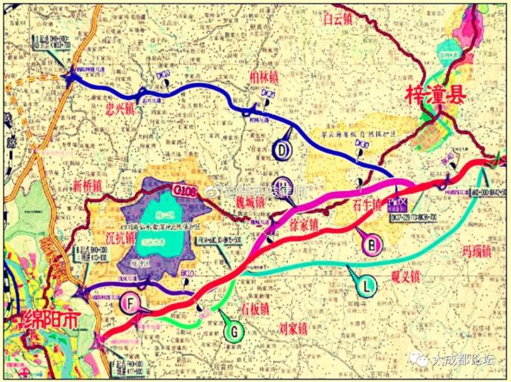 绵阳至苍溪高速最详细路线图