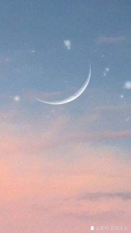 ins唯美·星空·月牙壁纸:夜空中最亮的星,请指引我