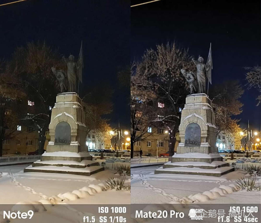 夜拍对决:三星Note9与华为Mate20Pro的差距有