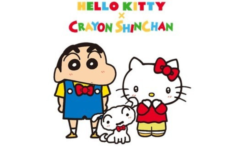 《蜡笔小新》与凯蒂猫的合作源于凯蒂猫诞生45周年纪念,从2月5日开始