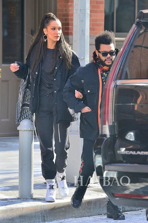 贝拉·哈迪德(bella hadid,the weeknd 2019年2月1日纽约街拍