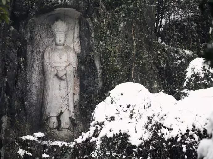 古刹灵隐寺雪景,银装素裹美不胜收!