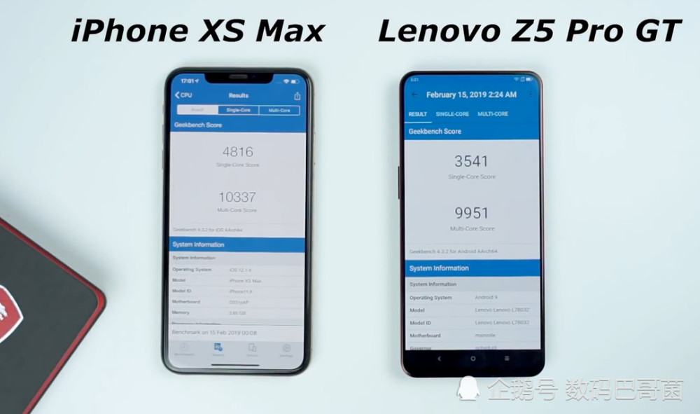 苹果XSMax对比联想Z5P GT:A12和骁龙855谁