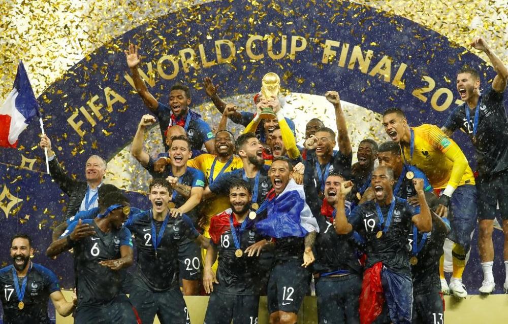 2018年俄罗斯世界杯,法国队夺冠(资料图)
