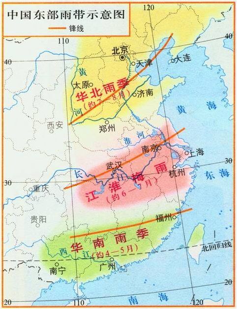天气晴朗 b地受气旋控制,气流上升,多阴雨天气 冷锋,暖锋,准静止锋