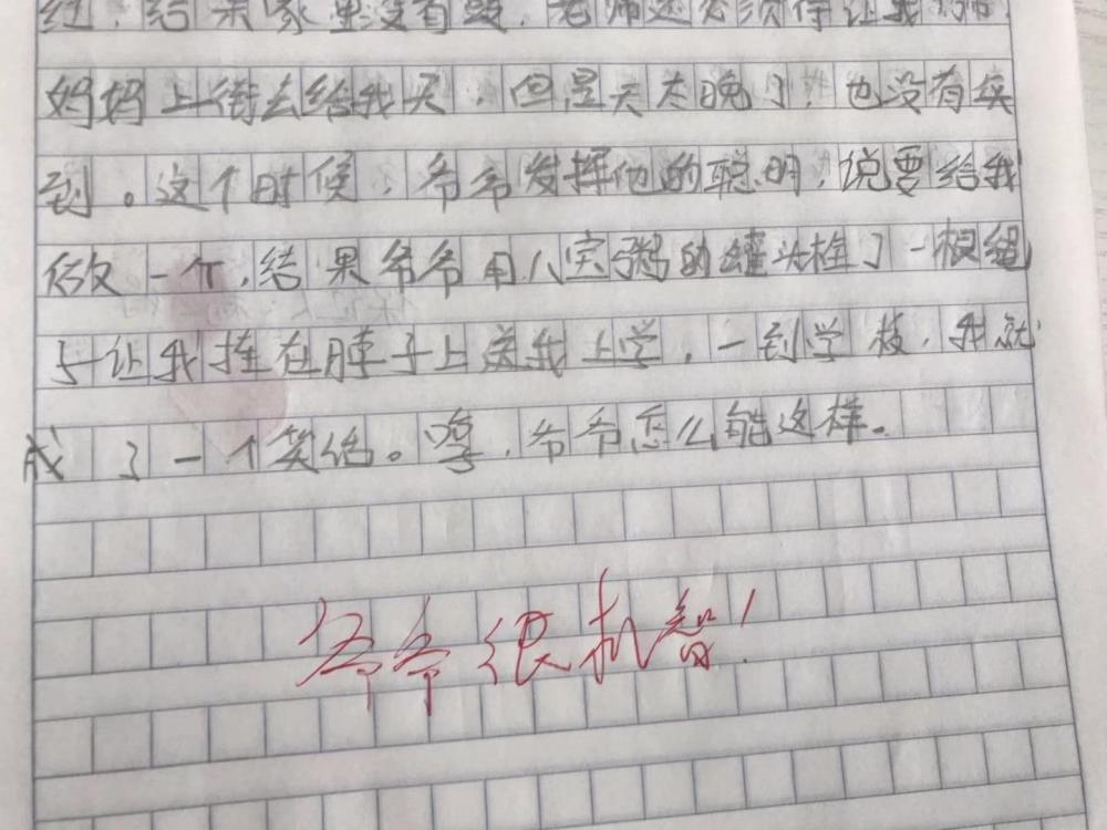 小学生爆笑作文《我是个笑话》,老师看完笑喷了:该夸