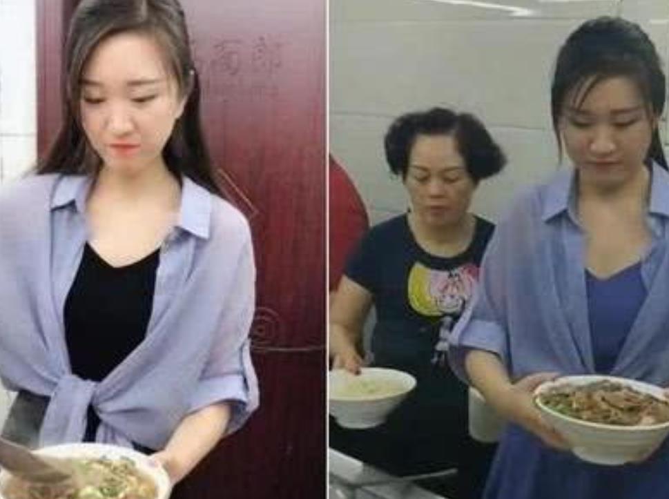 抖音"拉面西施"素颜曝光,关掉美颜滤镜,网友:"原形毕露"!
