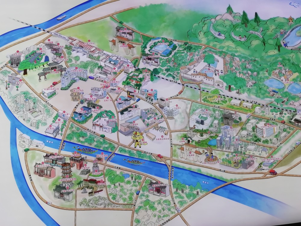 茶山镇旅游地图