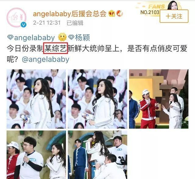 angelababy粉丝将这个捧红了自家偶像的节目称为"某综艺",似乎积怨