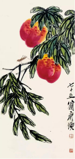 多福多寿国画大师齐白石寿桃图欣赏-腾讯新闻