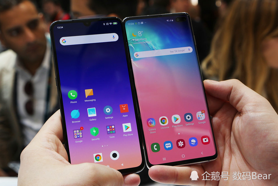小米9对比三星S10+两大骁龙855首发机型正面