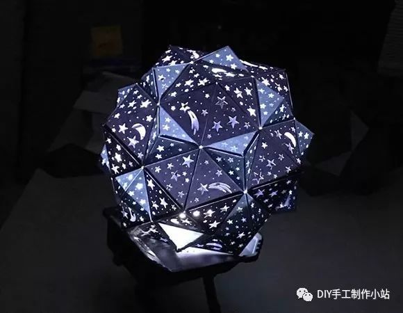 自制二十面体星光投影灯 让天花板变最美星夜 看点快报