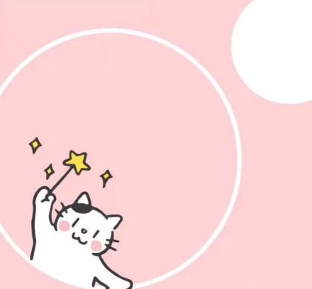 超级可爱的动漫猫猫的背景图啦!是满满的少女心了呀