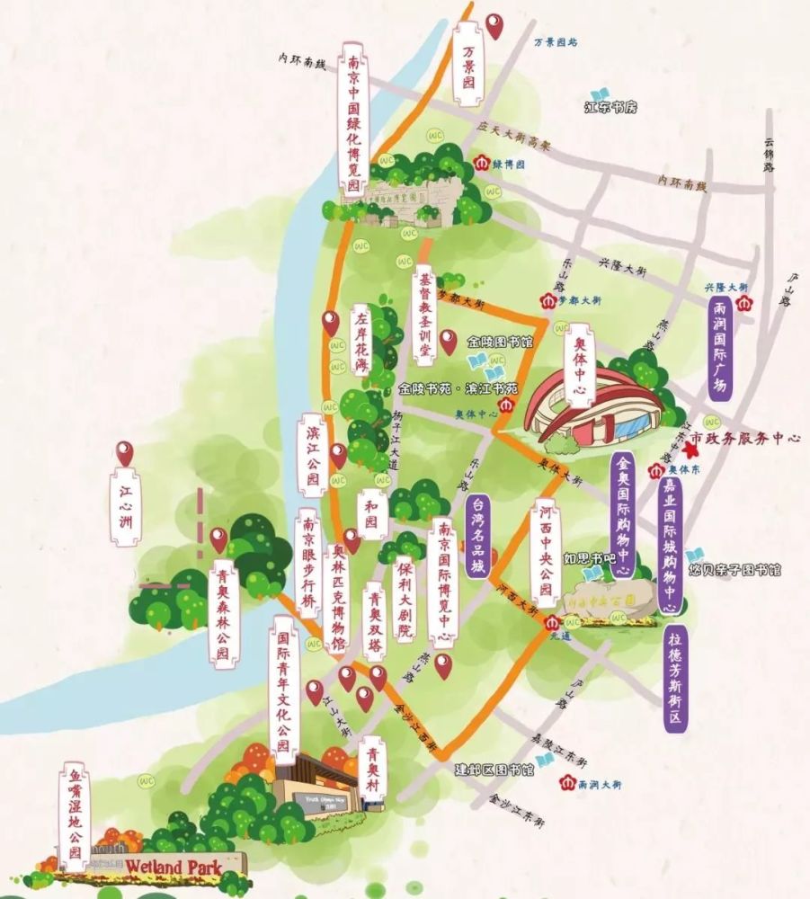 紫金山登山线:可选择樱驼村,板仓街49号,天文台路,紫金山索道停车场