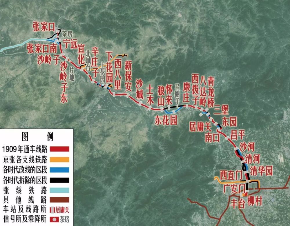 1455次通过居庸关隧道.