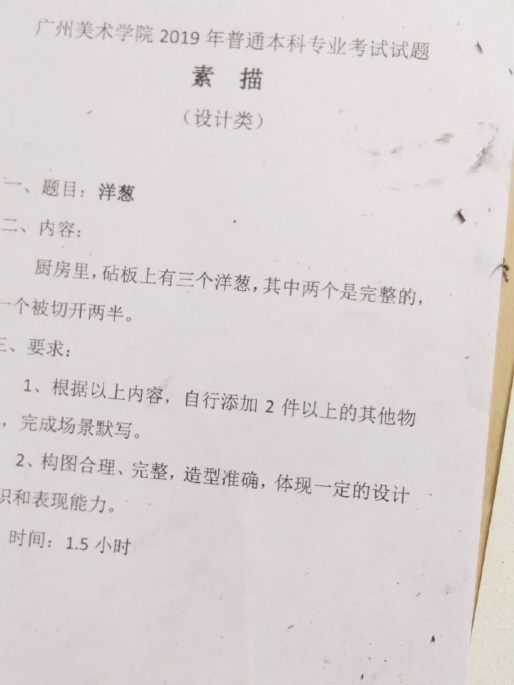 2019年广州美术学院考题范画