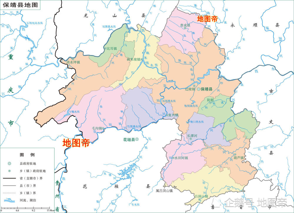 湖南湘西土家族苗族自治州,7县1市高清地图