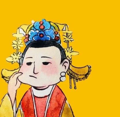 这组的情侣头像是由动漫版的皇上与皇后组成的并且所表现出来的意思也