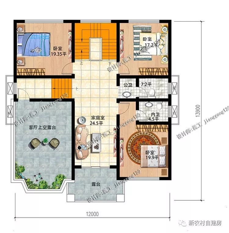 11款二层农村自建房施工图,8套带堂屋