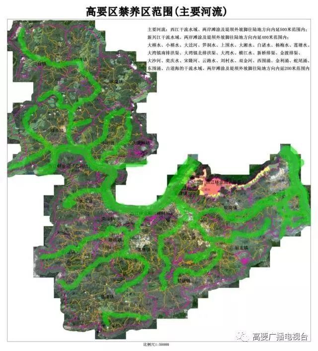 养殖户必看!高要区畜禽养殖禁养区,限养区分布图被曝光