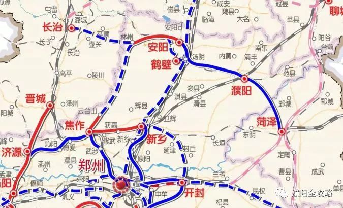 濮潢铁路建好后,在濮阳接郑济铁路和晋豫鲁铁路,在长垣接新荷铁路,在