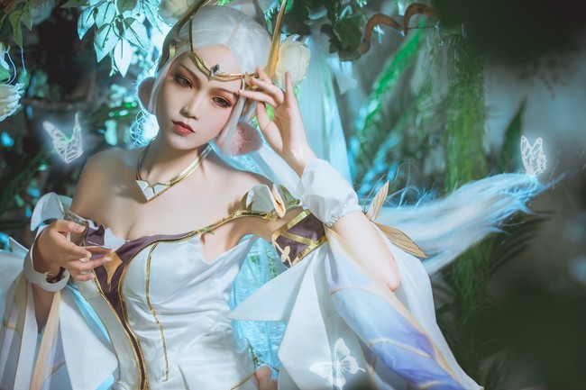 美如画的王者荣耀貂蝉cosplay图片 窈窕大长腿果然是很美