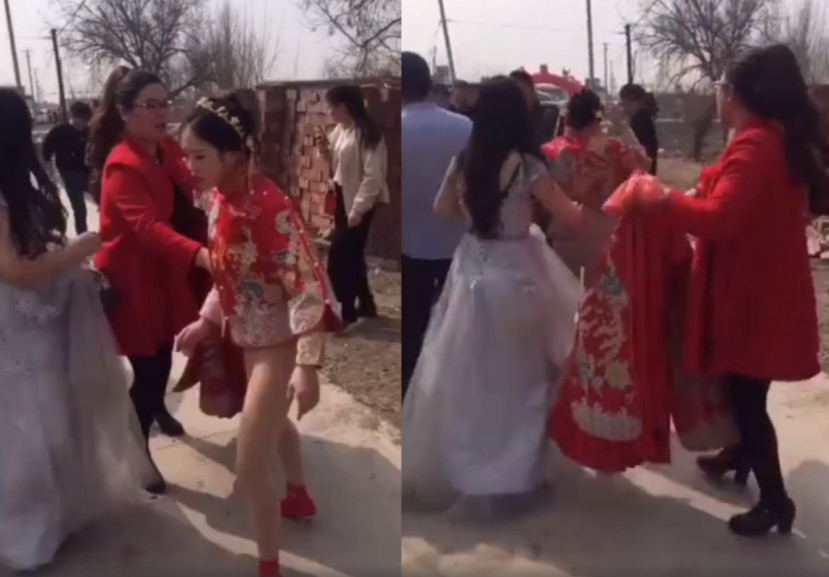 婚闹太离谱,新娘裙子被婆家人当场扯掉,新娘子泪奔走人!