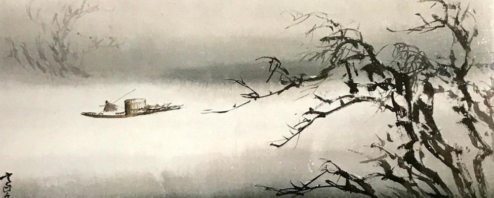松壑清溪流 孤帆东山来 国画山水作品欣赏 看点快报