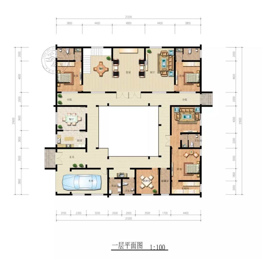 最后来看下建筑平面布局