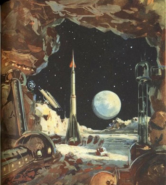 几十年掐画报描绘苏联人的科幻梦,人类在外太空繁衍生息