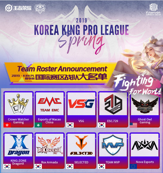 KRKPL升级为国际赛区,10支战队角逐,谁能成为