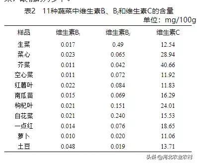 蔬菜到底有哪些营养成分,含量如何?看专家实验出结果