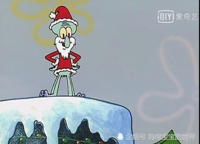 海绵宝宝过圣诞节,章鱼哥假扮圣诞老人,结果真的圣诞